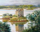 scottish art painting of castle stalker